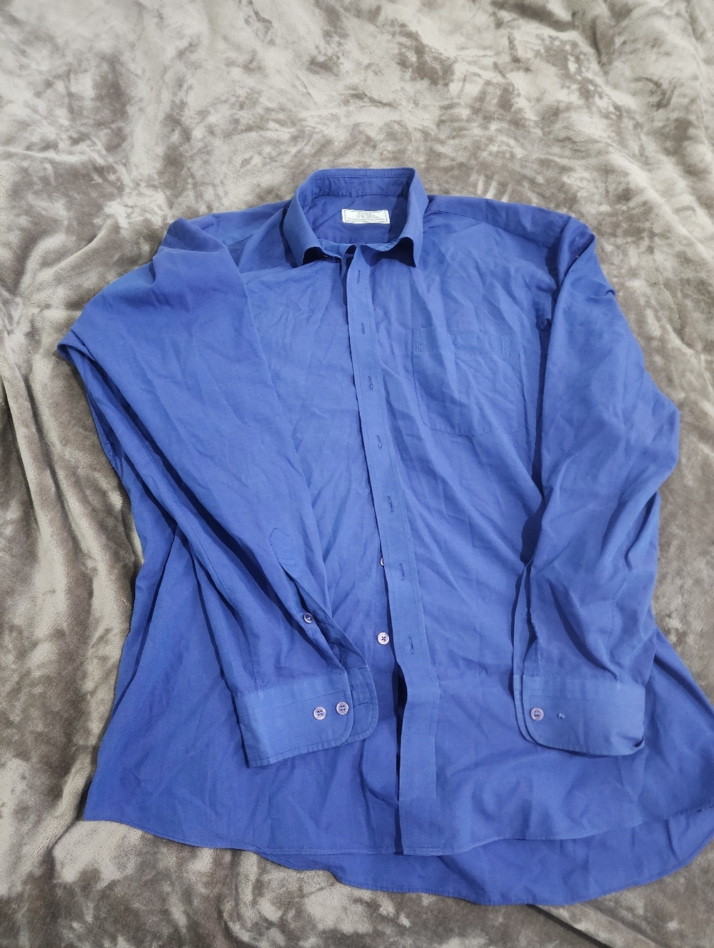ACME Men's Royal Blue Long-Sleeve Dress Shirt